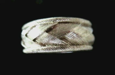 Anillo Judith Ripka Plata Esterlina .925 Montañas "Trenzado" Banda Ancha Talla 8 Caja de Regalo Foto 1 de 4
