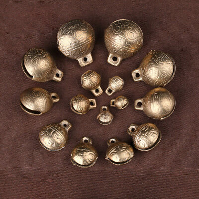 9 ~ 28mm Bronce Campanas De Latón Tibetano Beads Craft Encantos Metal étnico Con Bucle Nuevo • 3.12€