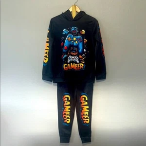 New Boys Black Gamer Graphic Hoodie and Joggers Set size 13 years Long Sleeve - Picture 1 of 6
