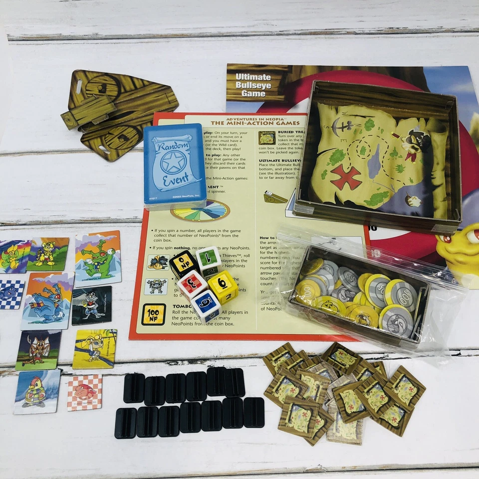 Cartões de dados peças de reposição NEOPETS Adventures in Neopia 2003 fichas - Imagem 1 de 4