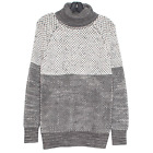 Prana Womens Sweater Abelle Tunic Turtleneck Long Sleeve Gray White Size Xs Kd