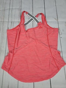 Camiseta sin mangas Adidas para mujer teñida espacial coral negra blanca Climalite, talla pequeña - Imagen 1 de 3