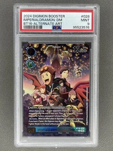 Imperialdramon: Dragon Mode BT16-028 R ALT ART Beginning Observer ENGLISH PSA 9 - Picture 1 of 2