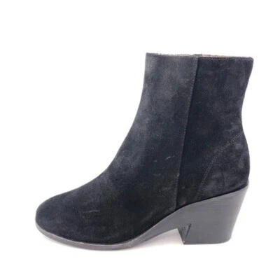 Botines de cuña Gentle Souls Blaise para mujer talla 7 EUR 37,5 negro gamuza cuero cremallera Foto 1 de 4