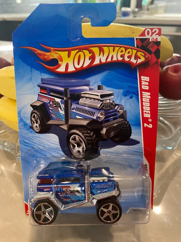 2010 Hot Wheels #190 Carrera World-Desert 2/4 Bad Mudder 2 Azul W/L Cromo 5 Sp - Imagen 1 de 1
