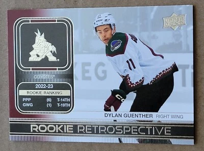 2023-24 UD Upper Deck Series 1 Rookie Retrospective - RR-9 Dylan Guenther  - Image 1 of 2