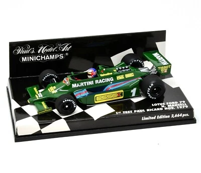 Minichamps Lotus Ford 79  Nigel Mansell 1st Test Paul Ricard 1979 400790099 1/43 - Immagine 1 di 2