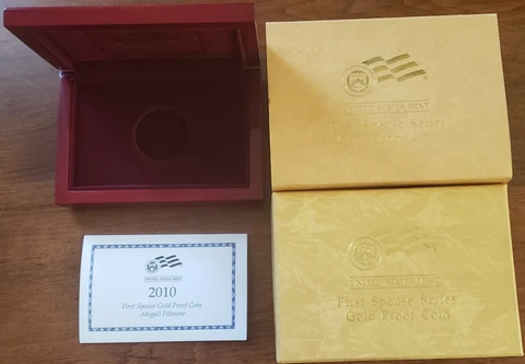 2010 PROOF ABIGAIL FILLMORE FIRST SPOUSE US MINT OGP BOXES SLEEVE & COA NO COIN Cover
