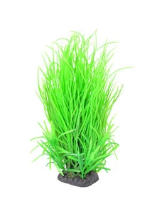 Aquarium Decor Fish Tank Decoration Ornament Artificial Plastic Plant Green 8.5" - Picture 1 of 1