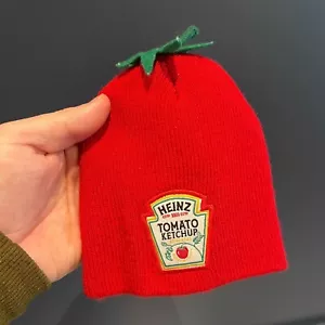 Heinz Ketchup Beanie Hat Novelty Tomato Knit Cap Kids - Picture 1 of 6