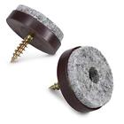 Felt Pads for Furniture (50 Pieces) - Round Screw-in Sliders for Chair Legs, ...