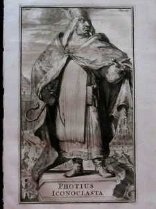 EAU-FORTE Photius Iconoclasta  Gravure 1701 par Romeyn de Hooghe - Picture 1 of 5