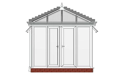DIY 3m x 3m  'Orangery style' with Durabase Steel Base. - Image 1 of 4