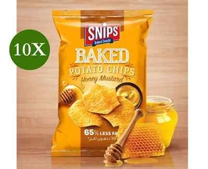 10 Pack X Snips Baked Potato Chips Honey Mustard Flavor ( 65% Less Fat) 35g - Picture 1 of 1