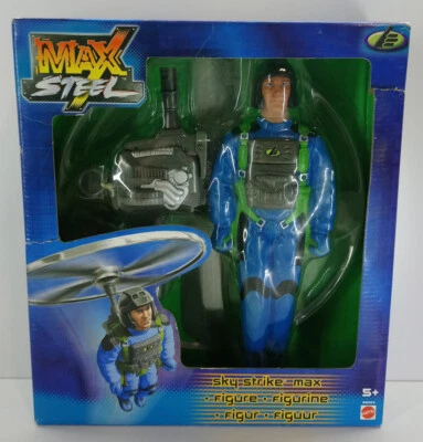 VTG MATTEL 2001 MAX STEEL SKY STRIKE MAX EUROPEAN MOSC MOC BRAND NEW - image 1 of 4