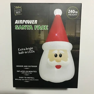 2.4m AirPower Inflatable SANTA CLAUS Face Hat CHRISTMAS LED XMAS Lights AU - Picture 1 of 2