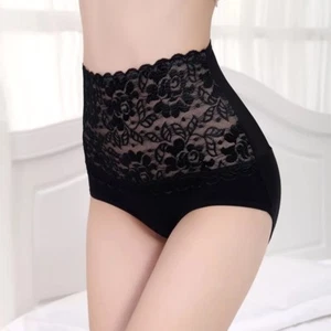 1 Pcs Ladies Tummy Control Full Knickers Lovely Lace High Cut Briefs,UK 10 12 14 - Picture 1 of 22