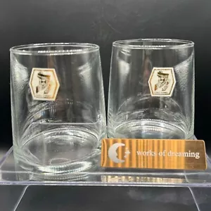 ×2 Nikka Whisky glasses rock straight 160cc Japan trapezoid 1980s novelty vtg - Picture 1 of 11