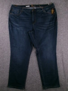 Kut From The Kloth Jeans Women 22W Blue Katy Boyfriend Fit Dark Wash Capsule NEW - Picture 1 of 19