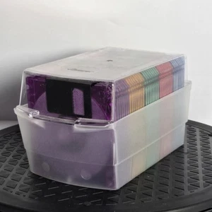 62 Memorex Floppy Disks 3.5” Formatted Blank 1.44MB 2SHD Lot w/ Case Storage - Afbeelding 1 van 7