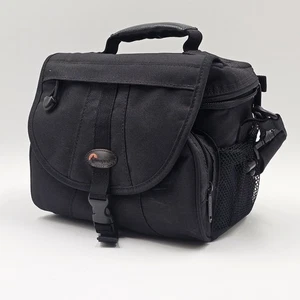 Lowepro EX 160 Camera Bag DSLR Side Pockets Black With Shoulder Strap - Picture 1 of 13
