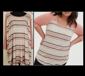 Torrid superweiches Raglan-T-Shirt mit Rundhalsausschnitt neu mit Etikett 4X - Bild 1 von 3