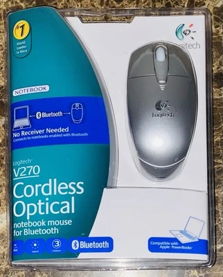 Logitech V270 Cordless Optical Mouse Bluetooth For Notebooks Laptops NEW SEALED - Image 1 of 2