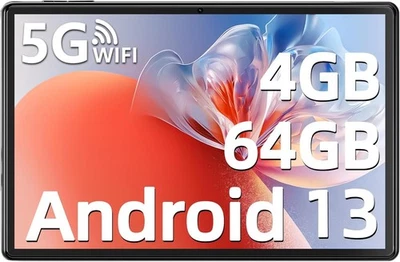 SGIN Tablet 10,1 Zoll, Android 13,4 GB RAM 64 GB ROM, Octa-Core, WLAN, Bluetooth - Bild 1 von 4