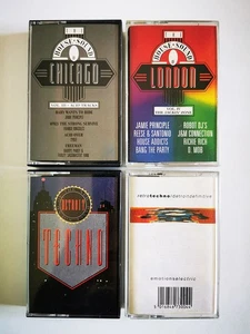EARLY TECHNO Detroit London Chicago 4 original tapes. VG +. Collector's items! - Picture 1 of 5