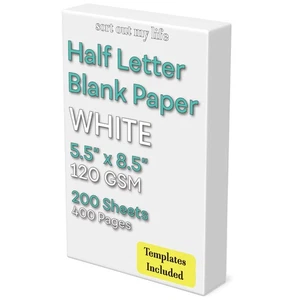 Halbbrief Blankopapier, 200 Blatt, 120 GSM, Druckerpapier, Loseblatt, Unpu... - Bild 1 von 3