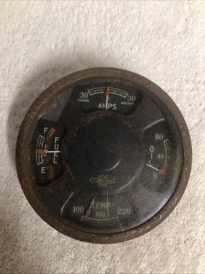 34 1934 35 1935 International Truck Vintage Gauge Cluster - Amplificador de aceite combustible y agua Foto 1 de 4