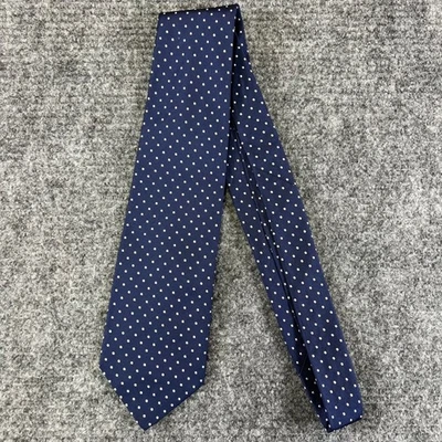 Brooks Brothers Navy White Polka Dot Silk Necktie Men's Formal Business preppy - Image 1 of 4