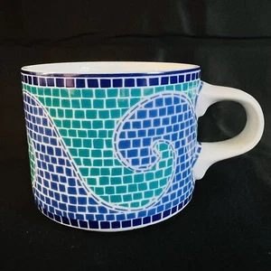 Dansk Mosaic Dinnerware Wave Portugal Mug Cup Blue Green - Picture 1 of 6