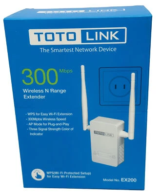 NEW WPS 300Mbps WiFi Range Extender Wireless Repeater Wall Plug-in Easy Setup - Image 1 of 4