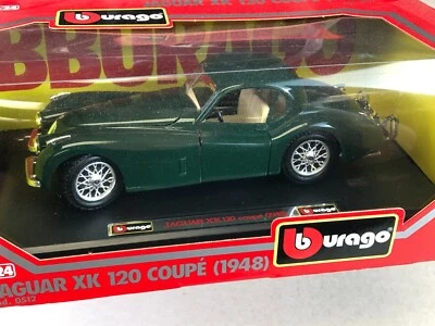 NUEVO EN CAJA Coche Diecast Bburago JAGUAR XK 120 CUPÉ 1948 Verde 1:24 Italia Foto 1 de 4