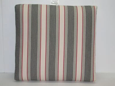 Outdoor Patio Seat Pad ~ Retro Coal Stripe ~ 20.5 x 20 x 3.25 **NEW** - Image 1 of 4