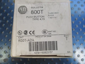 NEW ALLEN BRADLEY PUSHBUTTON FLUSH HEAD BLACK - Picture 1 of 4