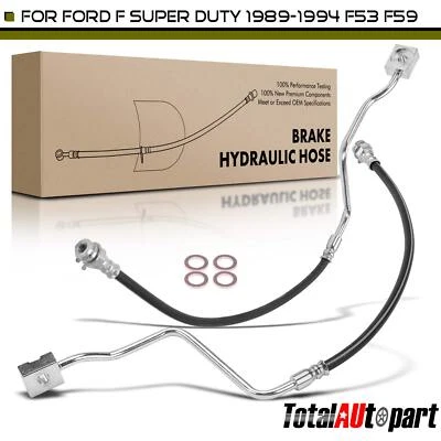 2x Manguera hidráulica de freno para Ford F53 1989-1995 F59 89-94 F Super Duty frontal Foto 1 de 4