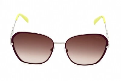 Gafas de sol Emilio Pucci EP128 16B púrpura plata mariposa marco de metal 58-17-140 Foto 1 de 2