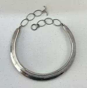 COLLAR Vintage SIMON SEBBAG DESIGNS SSB Plata Esterlina Modernista Onda Cóncava - Imagen 1 de 11