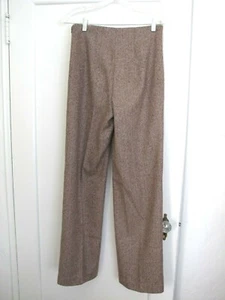 NWT TALBOT’S “T Collection” Herringbone Tweed Wool Blend Slacks Pants Brown Tan  - Picture 1 of 7
