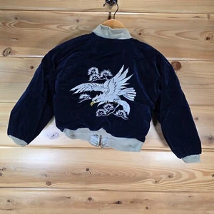 VTG Sukajan Souvenir Jacket Youth Size Reversible Eagle Tiger Japan Rare READ - Picture 1 of 24