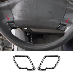 Borde de botón de volante de fibra de carbono para accesorios Chevrolet Impala 2000-04 - Imagen 1 de 13