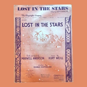 Lost in the Stars 1949 Sheet Music Kurt Weill Maxwell Anderson Todd Duncan VTG - Picture 1 of 4