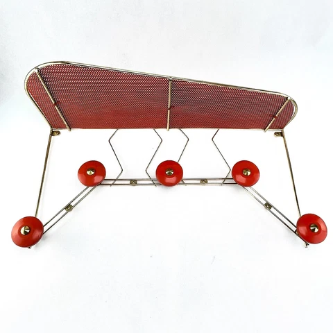 mid-Century Wall Coat Rack Vintage Wardrobe 50er Rockabilly Cover