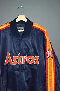 Houston Astros Majestic Cooperstown Collection Satin Jacket Retro 1980’s XXL - Picture 1 of 15