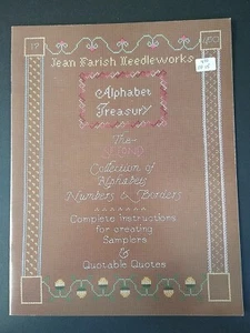 Jean Farish Needleworks ALPHABET TREASURY Counted Cross Stitch Pattern Booklet - Picture 1 of 2