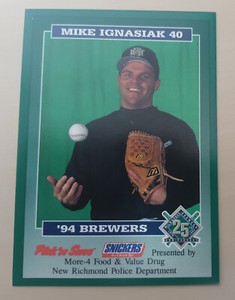 1994 Milwaukee Brewers Police Cards - More-4 Food & Value Drug New Richmond ....