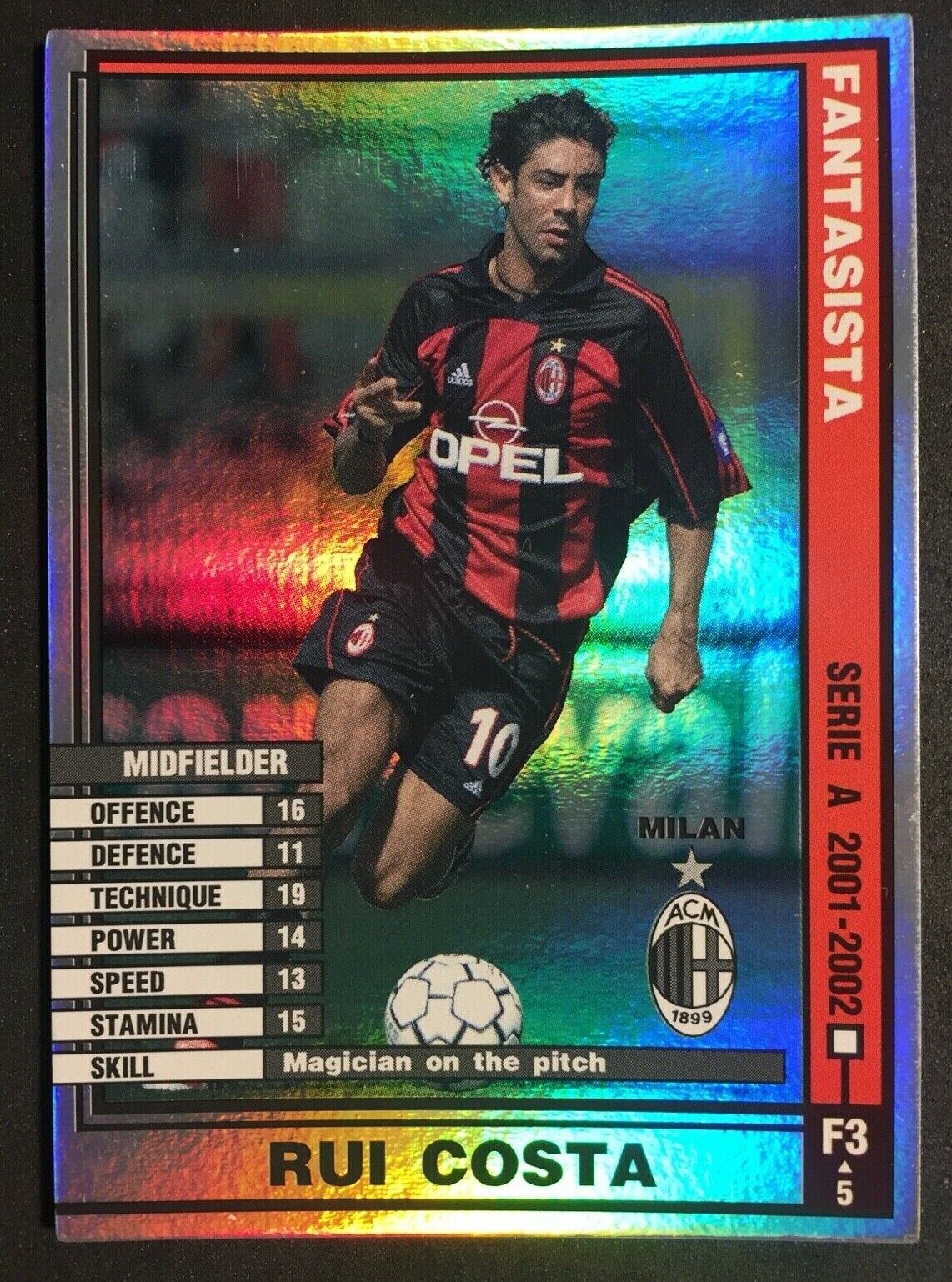 2001-02 Panini WCCF Serie A Fantasista Rui Costa AC Milan rare refractor  card | eBay