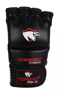 Guantone da Boxe MMA Allenamento Interno Imbottito Alta Qualità Sollevamento Pesi - Nero - Foto 1 di 4